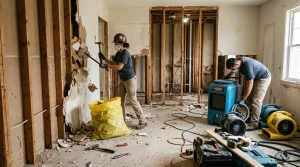 5. How is water damage restoration performed