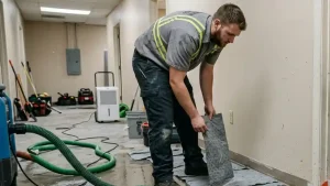 8. How do professionals stop water from spreading