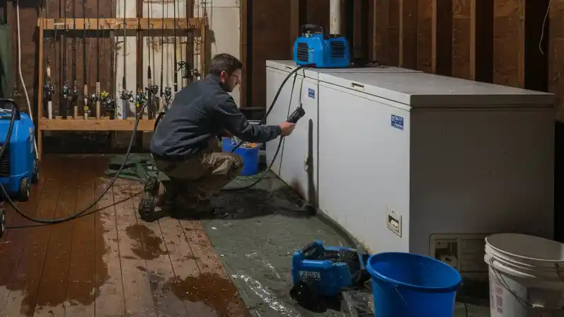 5️⃣ Boat Gear Rooms, Freezers, and Utility Spaces Water Problems That Show Up When Cabins Reopen